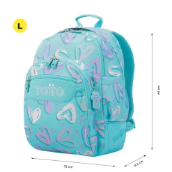 - Mochila escolar corazones pintados Crayoles*TOTTO Best