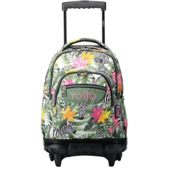 - Mochila escolar con ruedas tropical cebras Renglones*TOTTO Clearance