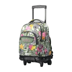 - Mochila escolar con ruedas tropical cebras Renglones*TOTTO Clearance