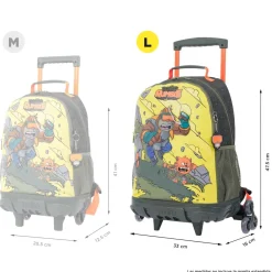 - Mochila escolar con ruedas grande Brawlmaster*TOTTO New