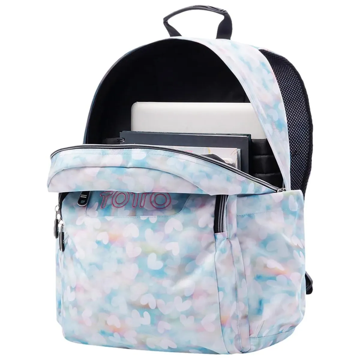 Online - Mochila escolar corazones pastel Acuarela Material Escolar