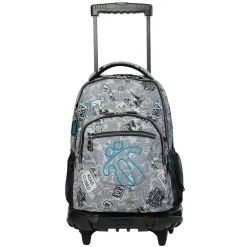 Outlet - Mochila escolar con ruedas Renglones Newspaper Material Escolar