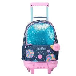 - Mochila escolar con ruedas mediana Sweet Candy*TOTTO New
