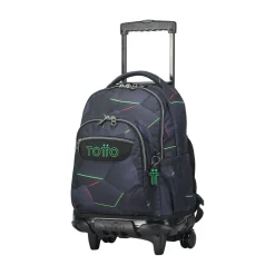 - Mochila escolar con ruedas fractal Renglones*TOTTO Clearance