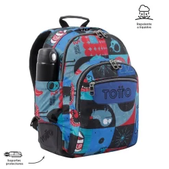 - Mochila escolar cyber monstruos Crayoles*TOTTO Outlet