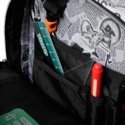 Hot - Mochila escolar Ecole estampado Newspaper Material Escolar