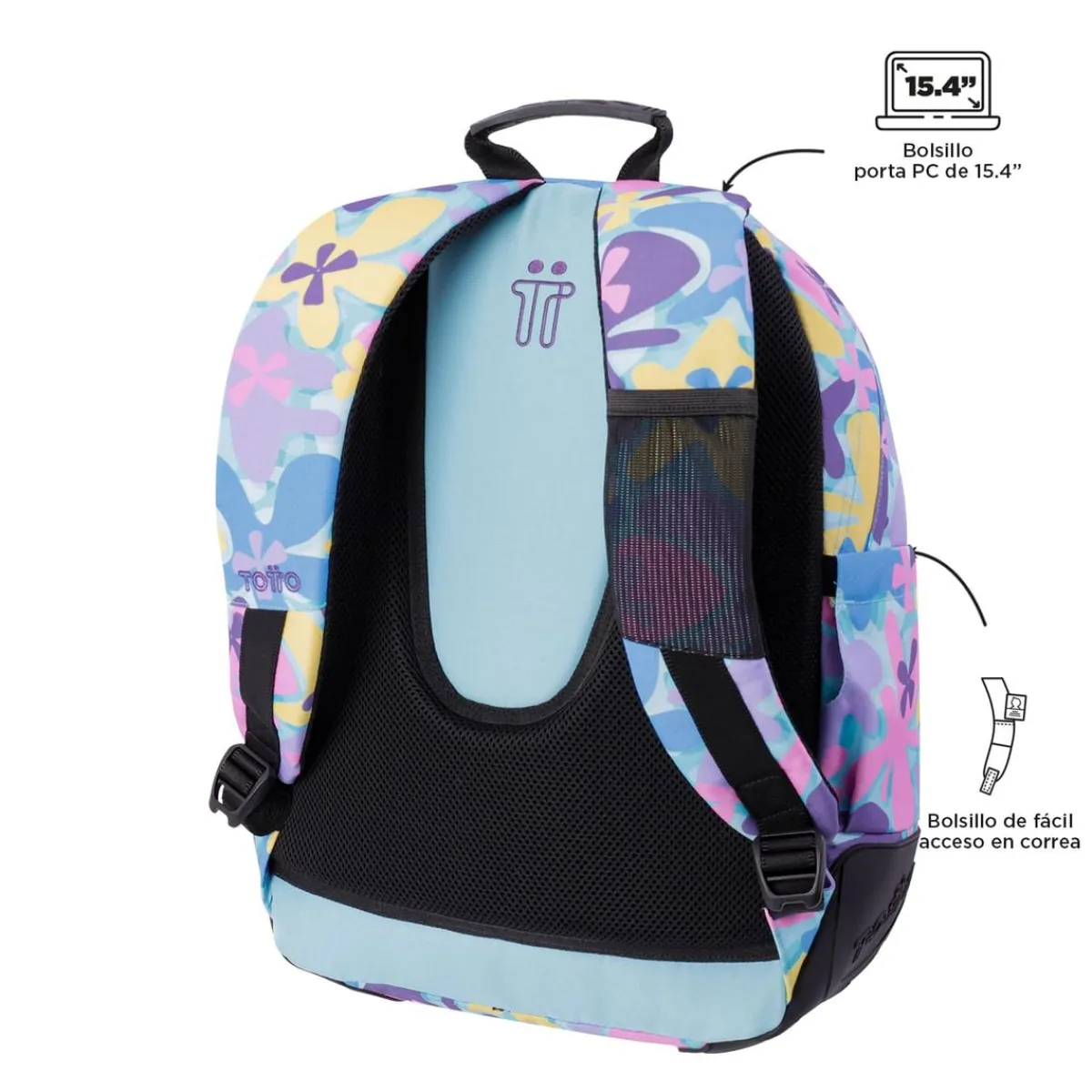 - Mochila escolar flores hawaianas Crayoles*TOTTO Best