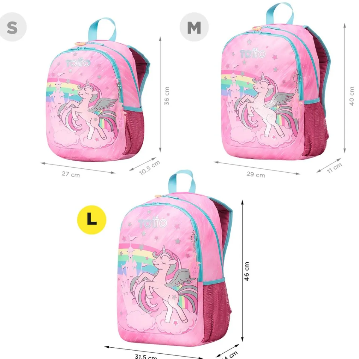 Hot - Mochila escolar grande Fantasy Material Escolar