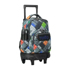 Outlet - Mochila escolar pequeña ruedas bloques Resma Material Escolar