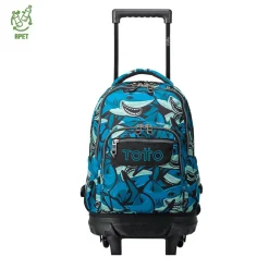 - Mochila escolar pequeña ruedas tiburones Resma*TOTTO New