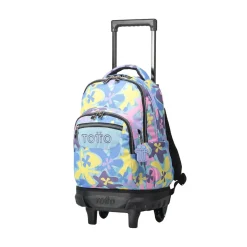 Hot - Mochila escolar pequeña ruedas flores hawaianas Resma Material Escolar