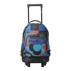 Hot - Mochila escolar pequeña ruedas cyber monstruos Resma Material Escolar