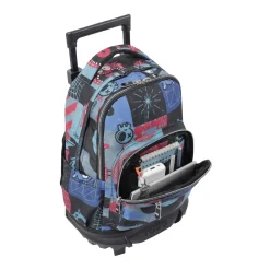 Hot - Mochila escolar pequeña ruedas cyber monstruos Resma Material Escolar