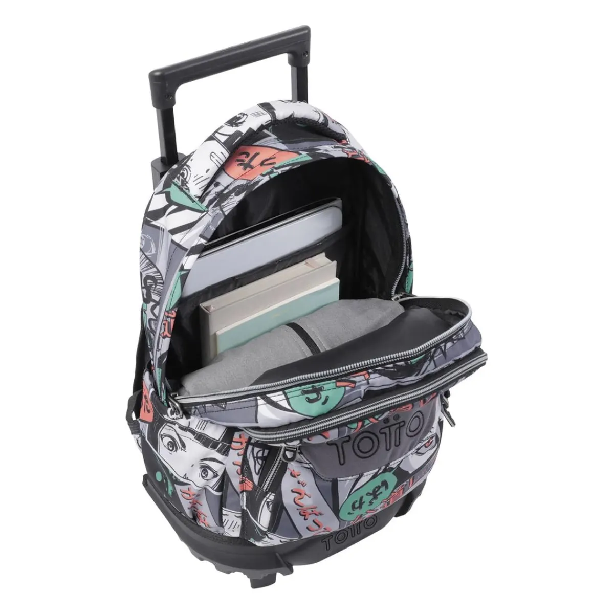 - Mochila escolar pequeña ruedas manga Resma*TOTTO New