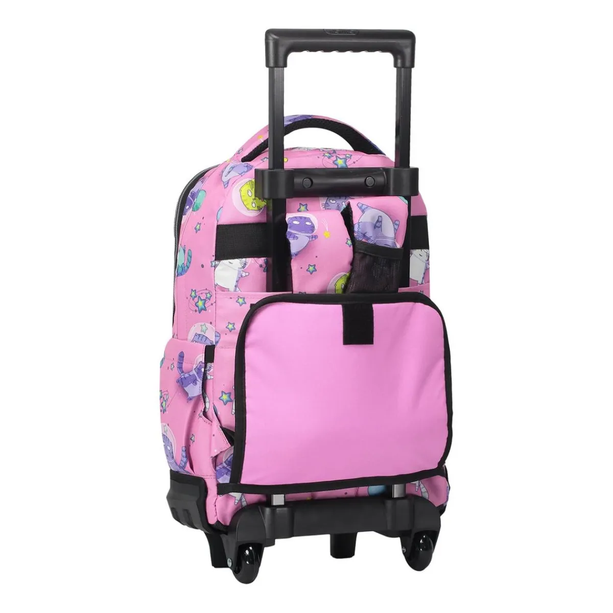 - Mochila escolar pequeña ruedas gatos astronautas Resma Material Escolar