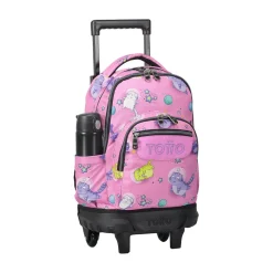 - Mochila escolar pequeña ruedas gatos astronautas Resma Material Escolar