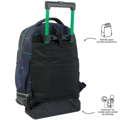- Mochila escolar ruedas desmontable fractal Tiza*TOTTO Outlet