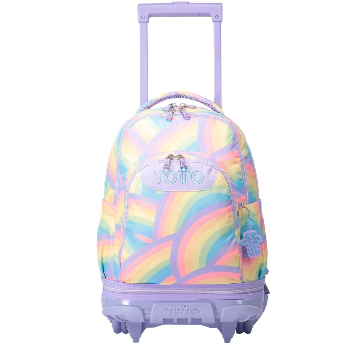 Hot - Mochila escolar ruedas desmontable arcoíris Tiza Material Escolar