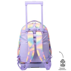 Hot - Mochila escolar ruedas desmontable arcoíris Tiza Material Escolar