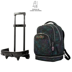 - Mochila escolar ruedas desmontable salpicado color Tiza*TOTTO Clearance