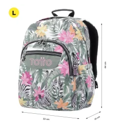 - Mochila escolar tropical cebras Acuarela*TOTTO Hot