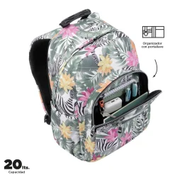 - Mochila escolar tropical cebras Acuarela*TOTTO Hot