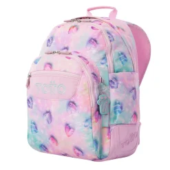 Online - Mochila Rayol Glitter Shiny Heart Material Escolar