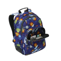 Online - Mochila Rayol Space Blue Material Escolar