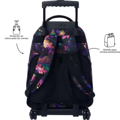Sale - Mochila Renglones con ruedas - Flower Galaxy Material Escolar