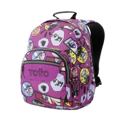 New - Mochila Tempera Kitsune Material Escolar