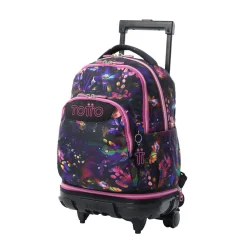 - Mochila Tiza con ruedas Flower Galaxy*TOTTO Outlet