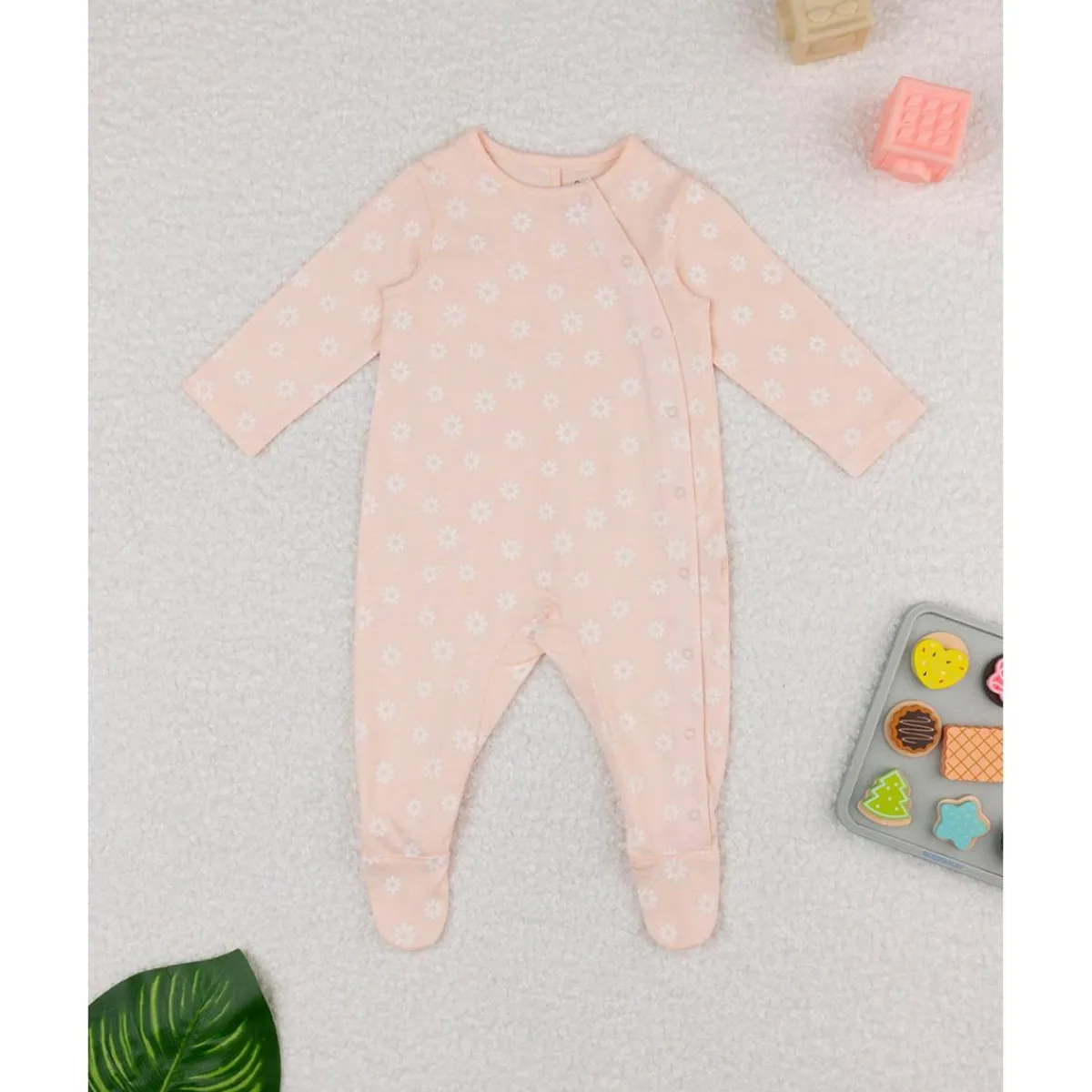 Online Traje de bebé salmón margaritas en todo Recién Nacido·Ropa Y Accesorios|Ropa Y Accesorios·Peleles