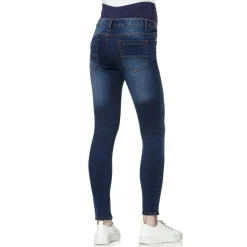 Online Vaqueros premamá en denim elástico con banda alta en la cintura Moda·Pantalones, Faldas Y Leggins|Premamá·Moda