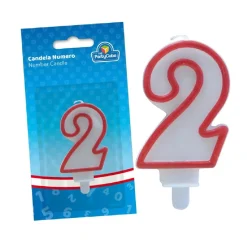 Clearance Vela con Borde Rojo 2 Artículos De Fiesta Y Regalos