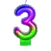 Vela multicolor número 3*TOYS "R" US Hot