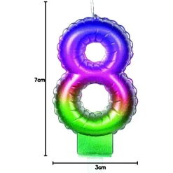Vela multicolor número 8*TOYS "R" US Clearance