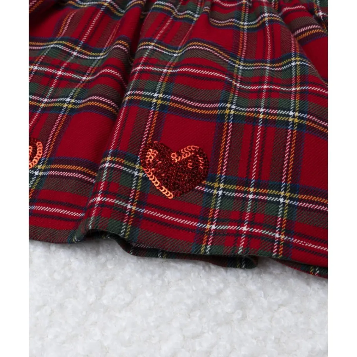 Vestido niña tartán rojo con culotte a juego*Prenatal New