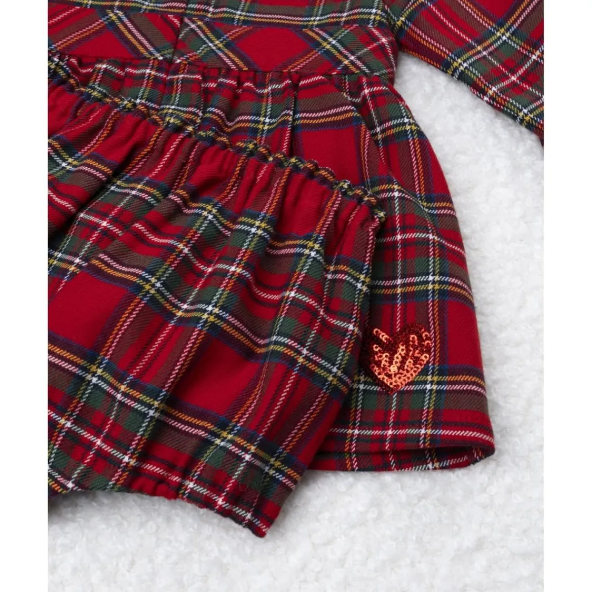 Vestido niña tartán rojo con culotte a juego*Prenatal New