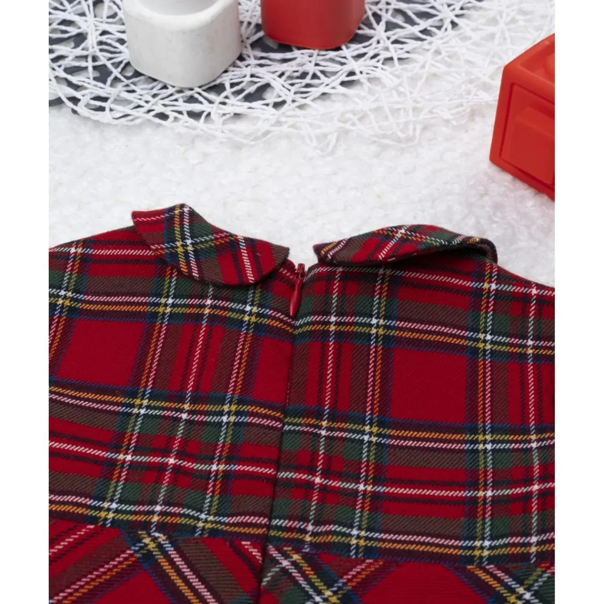 Vestido niña tartán rojo con culotte a juego*Prenatal New