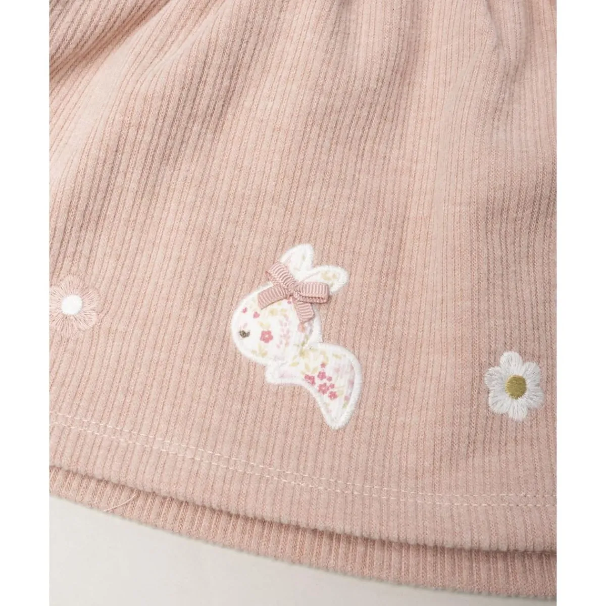 Vestido tipo peto de niña en rosa con conejitos*Prenatal Discount