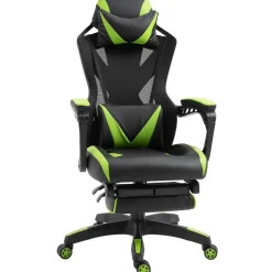 New Vinsetto - Silla Gaming ergonómica verde-negro Videojuegos
