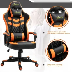 Vinsetto - Silla Gaming naranja-negro*Homcom Sale