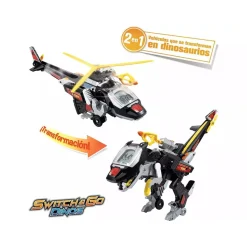 Outlet - Velocirráptor transformable en vehículo Switch & Go Dinos, color negro ㅤ Coleccionables Y Mini Mundos